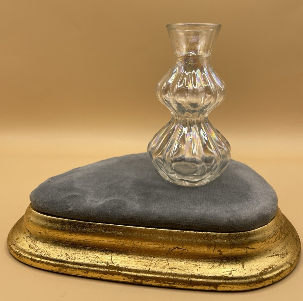 Iridescent Glass Bud Vase Clear
